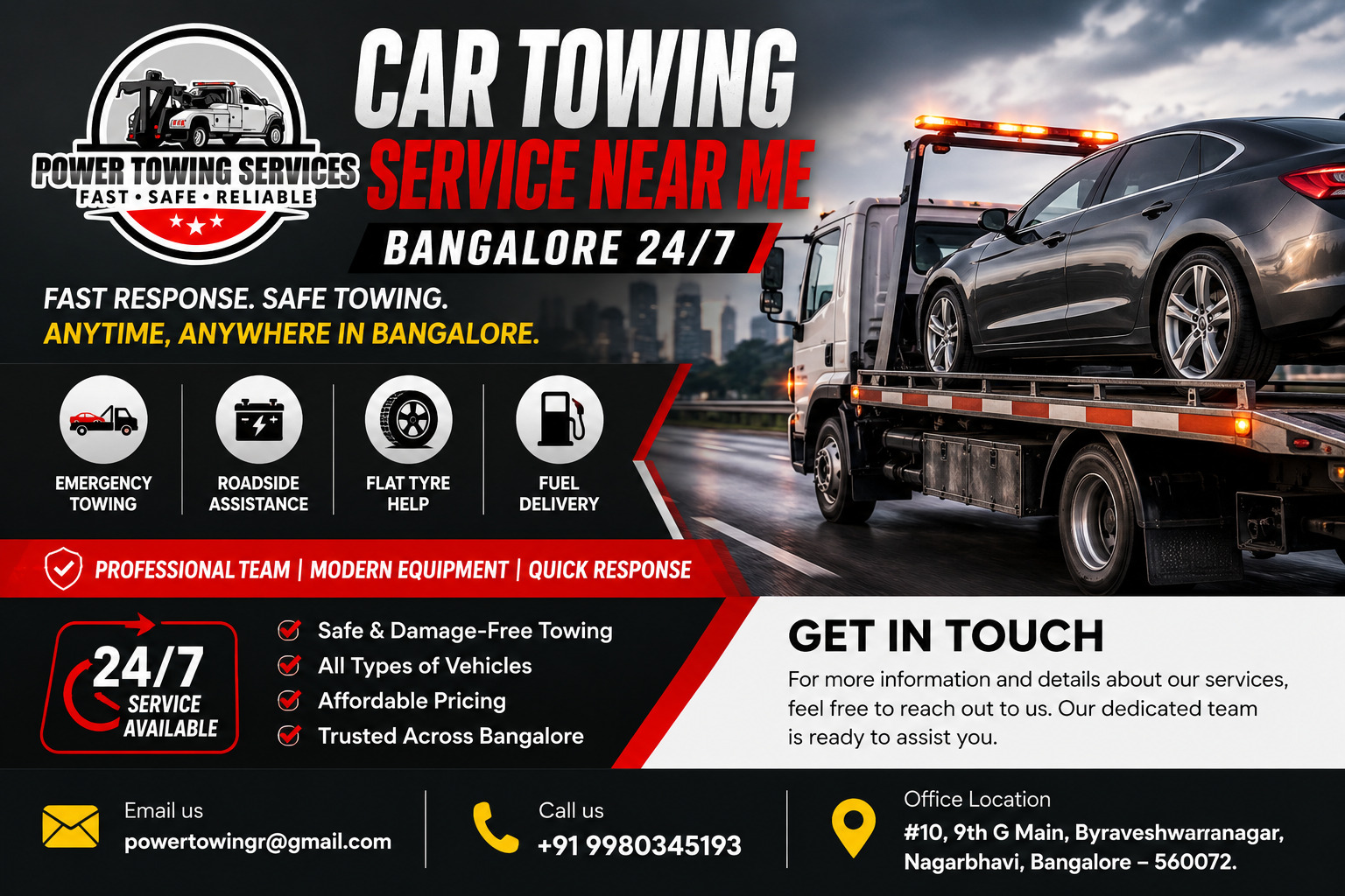 Emergency Car Towing Service Near Me | Bangalore 24/7
