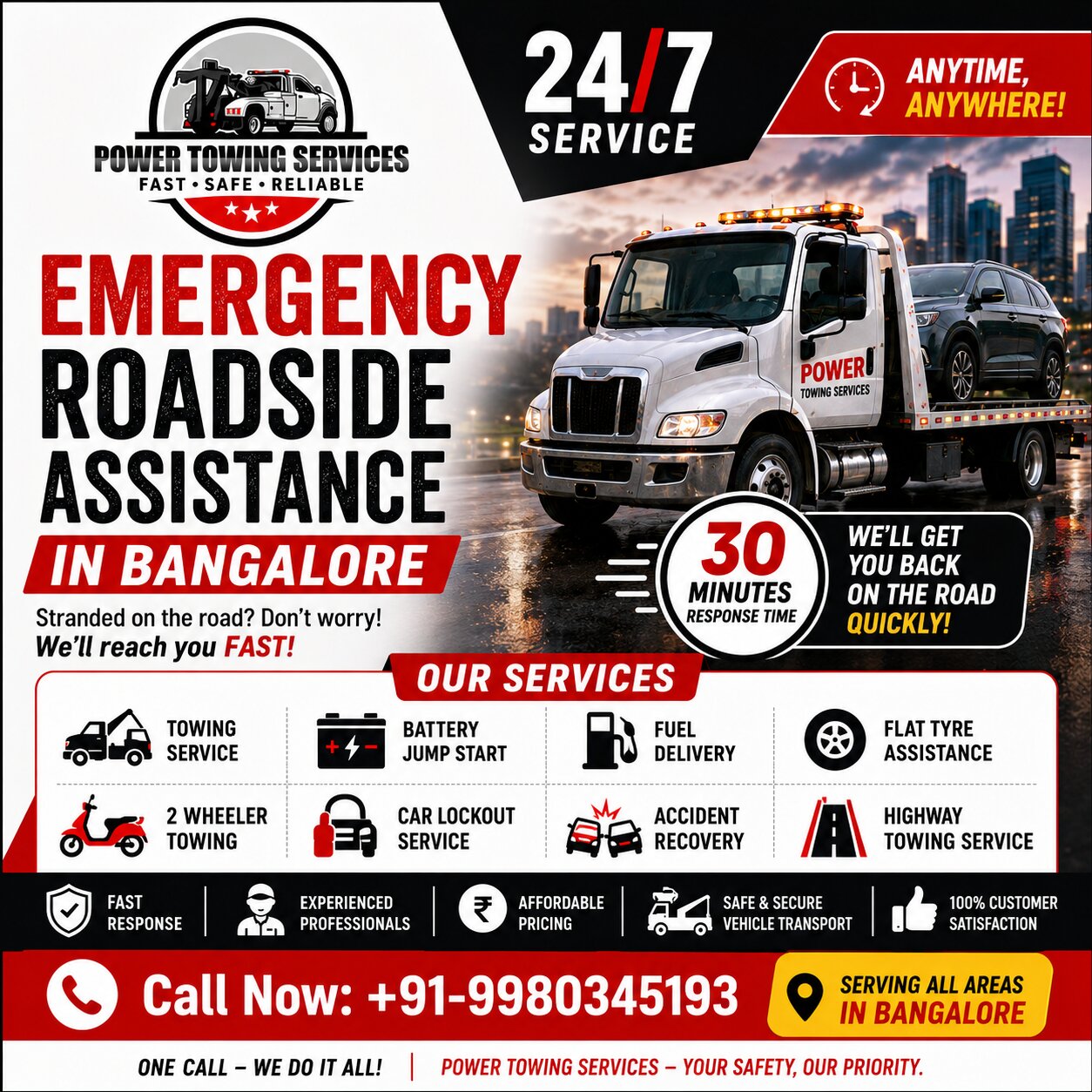 Emergency Roadside Assistance in Bangalore | Reliable 24/7 Service