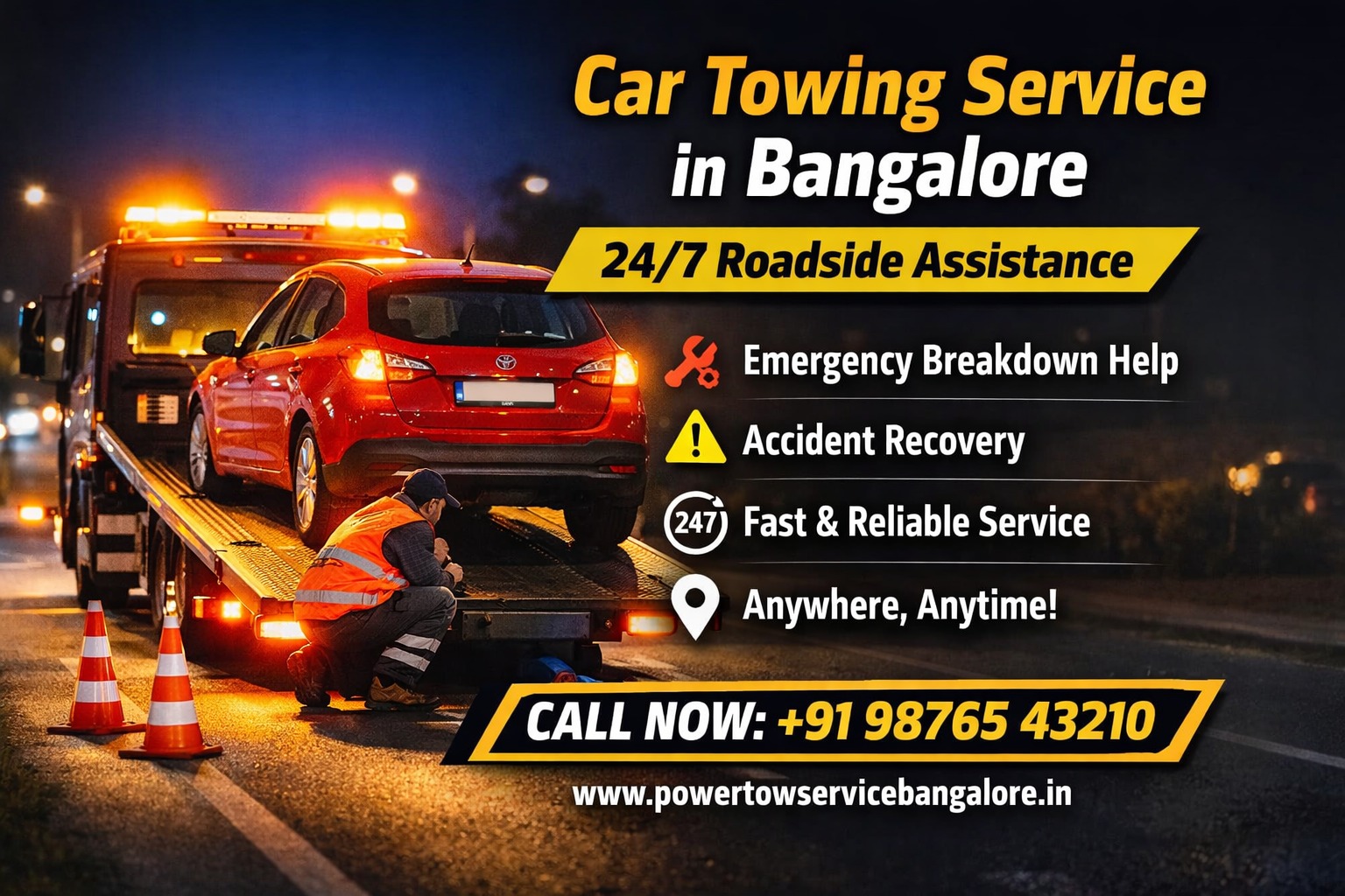 24/7 Car Towing Service in Bangalore – Fast & Reliable Help