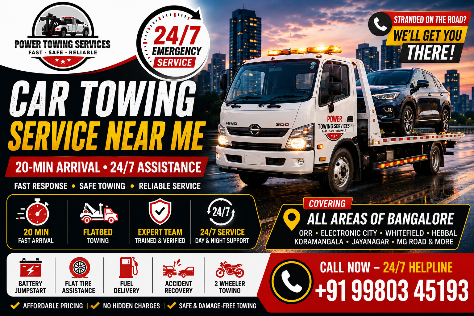 24/7 Car Towing Service Near Me | 30-Min Arrival